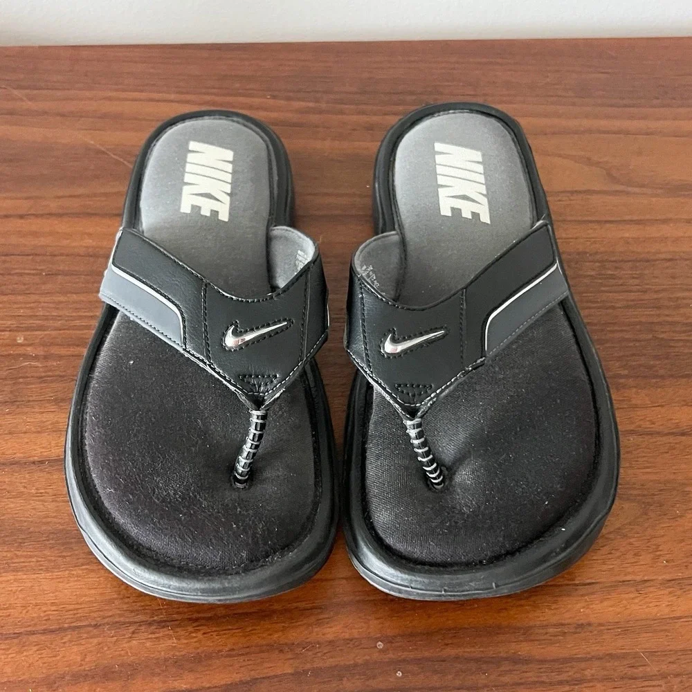 Nike Comfort Thong Sandals Black Flip Flops Men's Size 10 - Picture 7 of 8